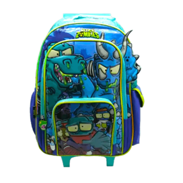 Mochila Escolar c/Carro Zombie 18 Pulgadas OM803 Cresko