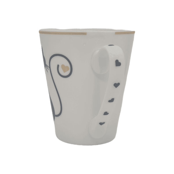 Taza de Cerámica Gato Negro Corazones 250ml - Imagen 2