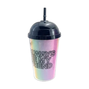 Vaso de Plástico c/Sorbete 17384 Trendy 450ml