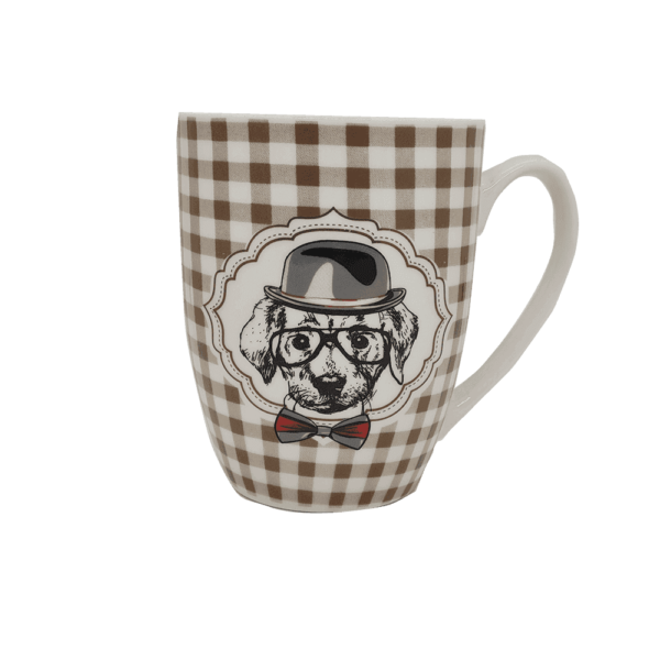 Taza de Cerámica Cónica Mug Jarro Diseño Perros 300ml