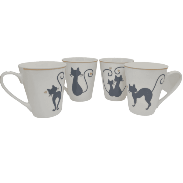 Taza de Cerámica Gato Negro Corazones 250ml - Imagen 3