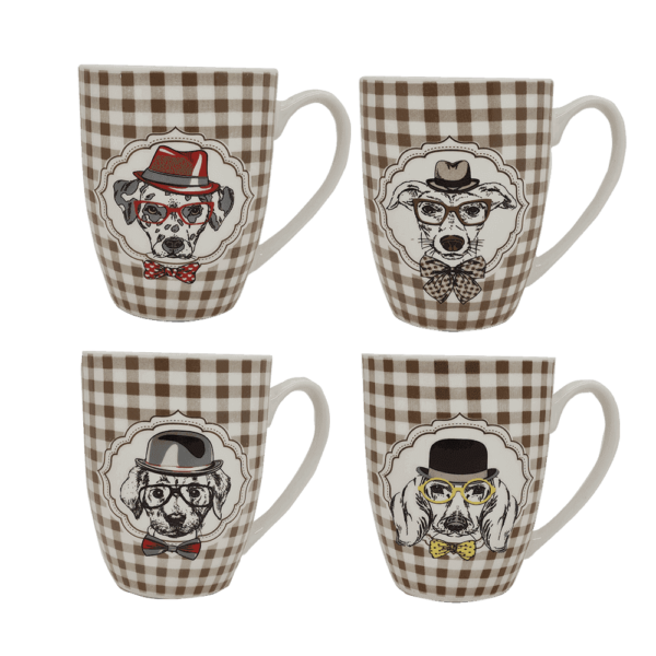 Taza de Cerámica Cónica Mug Jarro Diseño Perros 300ml - Imagen 2