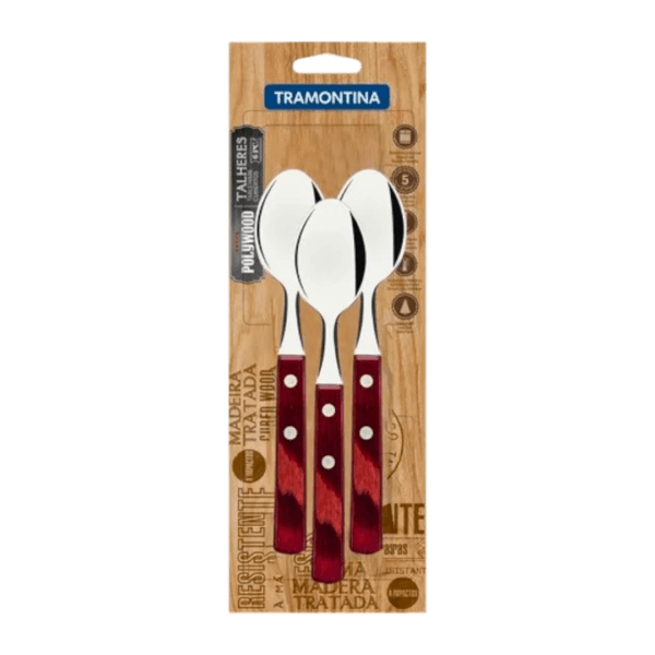 Set x3 Cucharitas Acero Inoxidable Polywood 21107/370 Tramontina