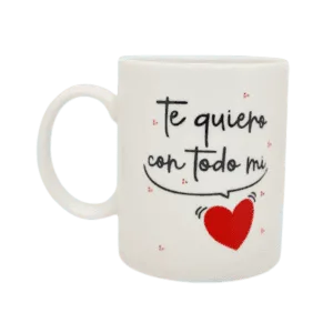 Taza de Cerámica Te Quiero Con Todo Mi Corazon 250ml