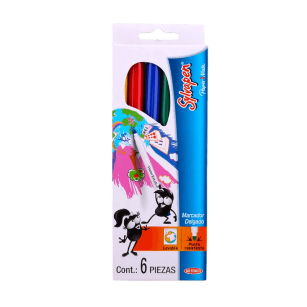 Marcadores de Colores Sylvapen x6