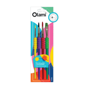 Pinceles Mango Plástico Olami PI304 x4