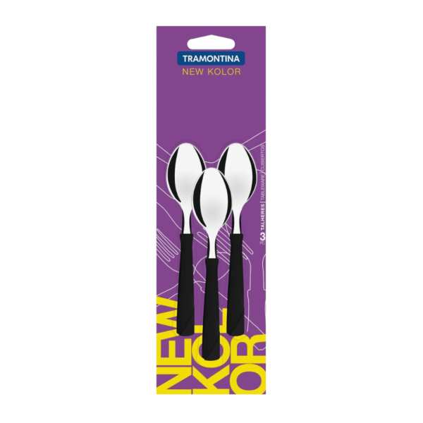 Set x3 Cucharitas Acero Inoxidable New Kolor 23167/300/310 Tramontina