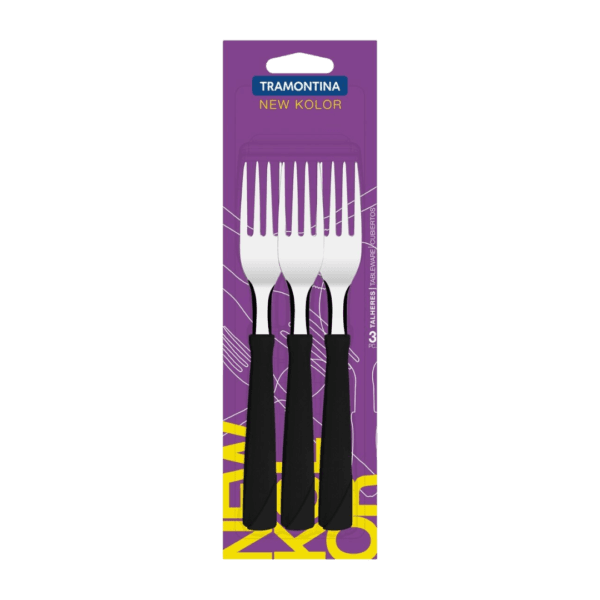 Set x3 Tenedores Acero Inoxidable New Kolor 23162/300/310 Tramontina