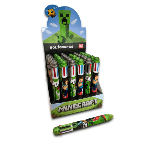 Lapicera Bolígrafo Infantil Varios Colores Minecraft - Imagen 2