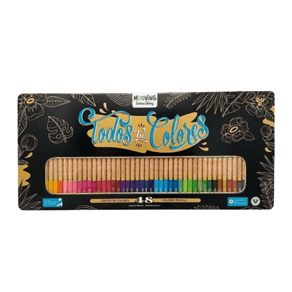 Lata x48 Lapices De Colores Mooving