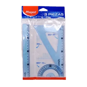 Set de Geometría Reglas 3 Piezas Maped