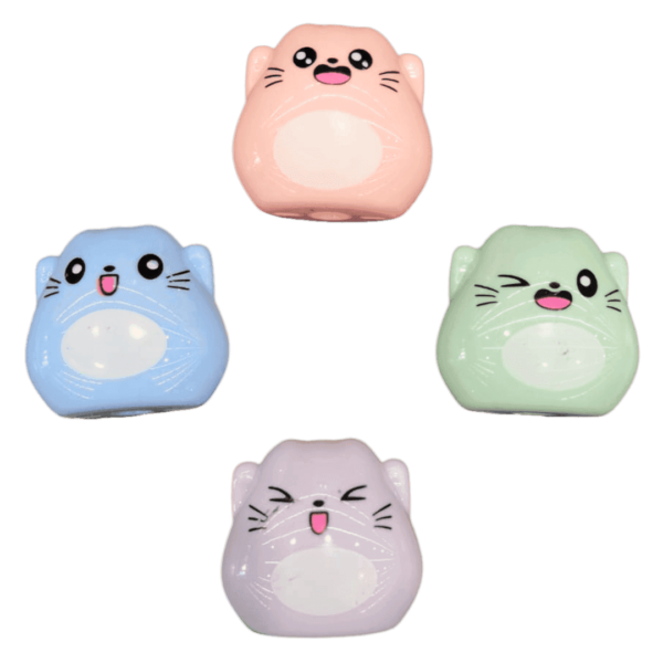 Sacapuntas Plástica Diseño Gato - Imagen 3