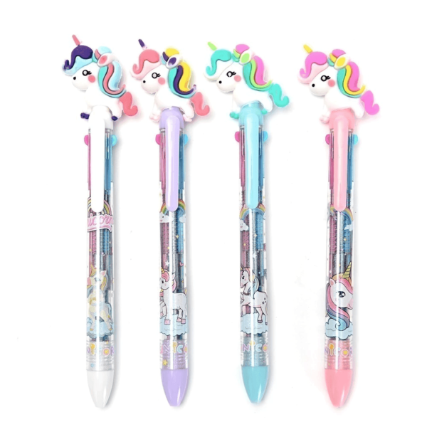 Lapicera Bolígrafo Infantil Varios Colores Unicornio - Imagen 2