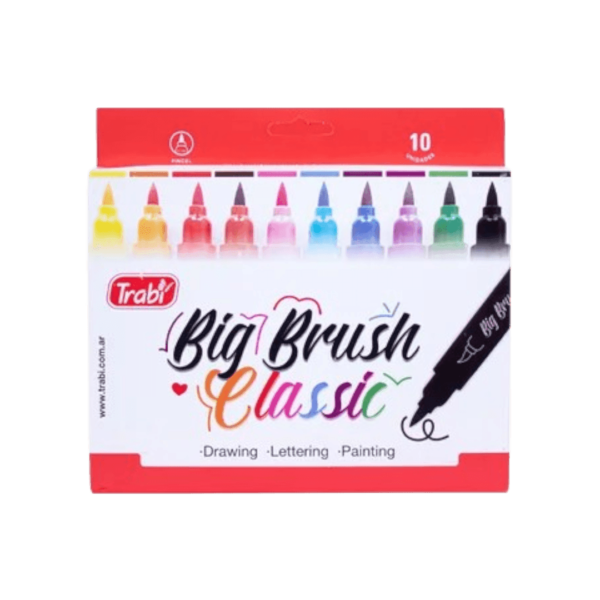 Marcadores de Colores Big Brush Classic x10 Trabi
