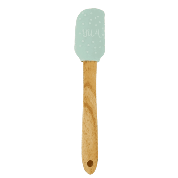 Espatula Chica De Silicona 20cm Mango De Madera Diseño Yum - Imagen 2