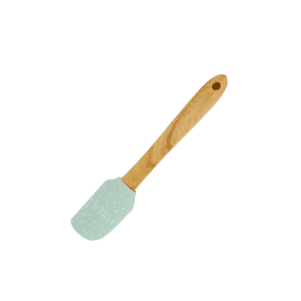 Espatula Chica De Silicona 20cm Mango De Madera Diseño Yum