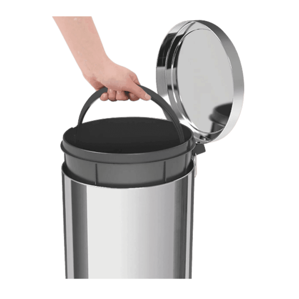 Cesto Tacho Basura Acero Inoxidable c/Pedal y Cubo 94538/130 Tramontina 30L - Imagen 2