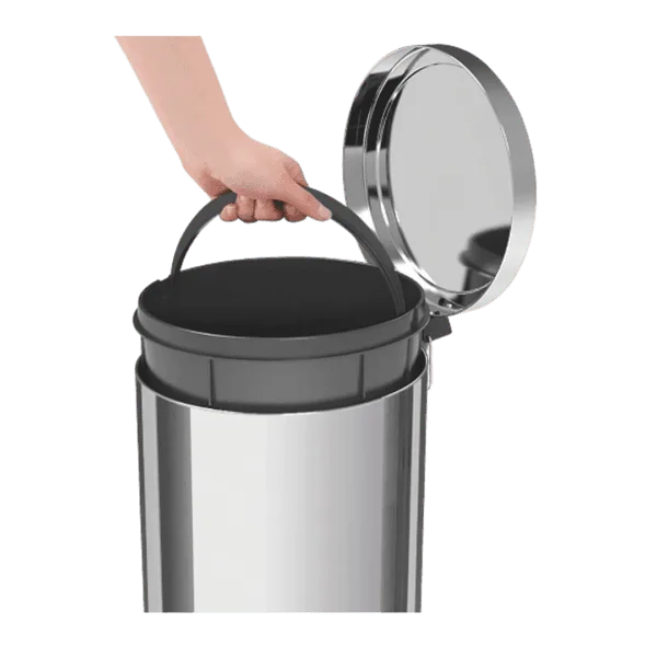 Cesto Tacho Basura Acero Inoxidable c/Pedal y Cubo 94538/130 Tramontina 30L - Imagen 2