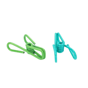 Gancho/Pinza/Clip Multiproposito Bolsas Ropa Papeles De Metal Con Recubrimiento De Vinilo Plastico x6