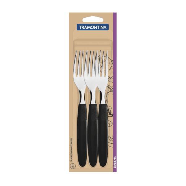 Set x3 Tenedores Acero Inoxidable Ipanema 23362/300/310 Tramontina