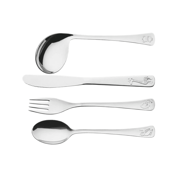 Set x4 Cubiertos Acero Inoxidable Niños Baby Friends 66970/010 Tramontina - Imagen 2