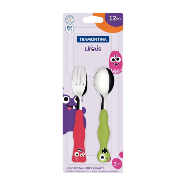 Set x2 Cubiertos Acero Inoxidable Niños Lirous 23797/909 Tramontina