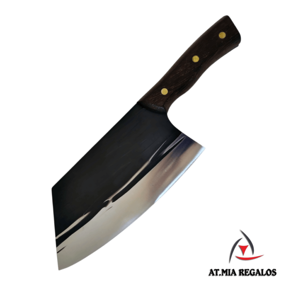 Hachuela Cuchillo Acero Curvo Mango Madera Negro 6 Pulgadas - Imagen 2