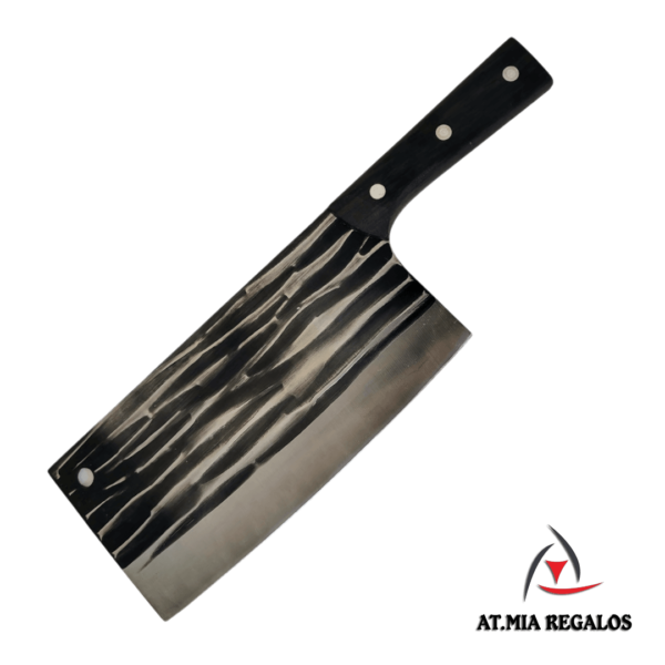 Hachuela Cuchillo Acero Rectangular Mango Madera Negro 6 Pulgadas - Imagen 2