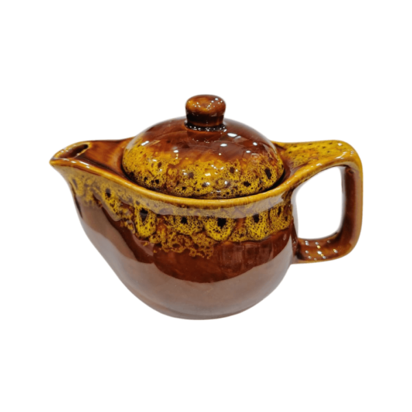 Tetera de Porcelana 500ml c/Filtro Infusor Diseño Vintage Oscuro