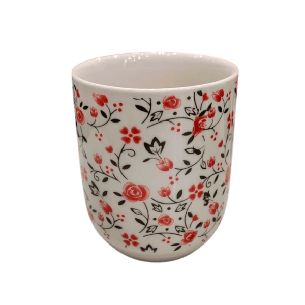 Cuenco de Porcelana 150ml Diseño Rosas Oriental