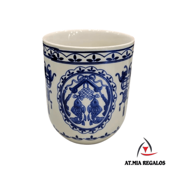 Cuenco de Porcelana 150ml Diseño Oriental Azul - Imagen 2