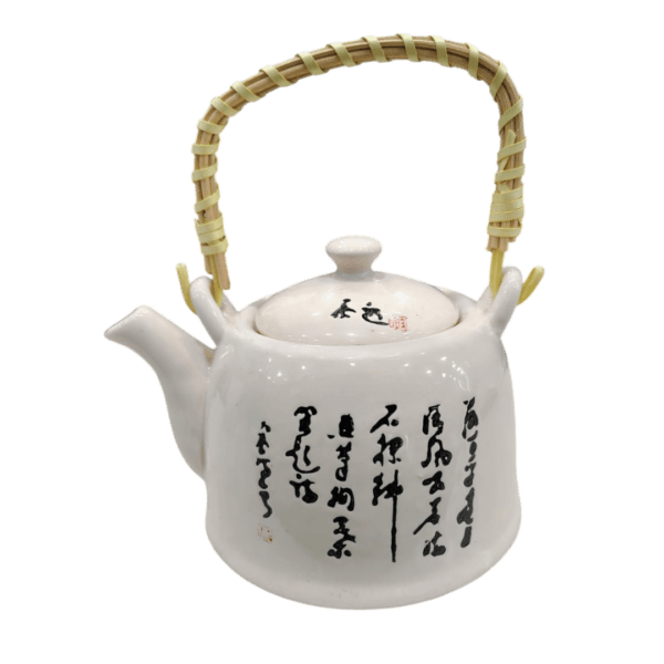 Tetera de Porcelana 800ml c/Filtro Infusor Diseño Letras Chinas