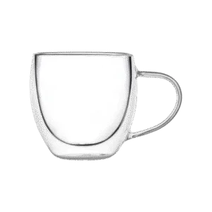Taza de Doble Vidrio Café Fondo c/Asa 250ml