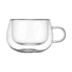 Taza de Doble Vidrio Café Fondo c/Asa 150ml