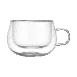 Taza de Doble Vidrio Café Fondo c/Asa 150ml
