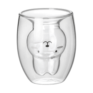 Taza de Doble Vidrio con Diseño Conejo Color 180ml