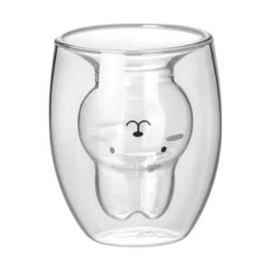 Taza de Doble Vidrio con Diseño Conejo Color 180ml