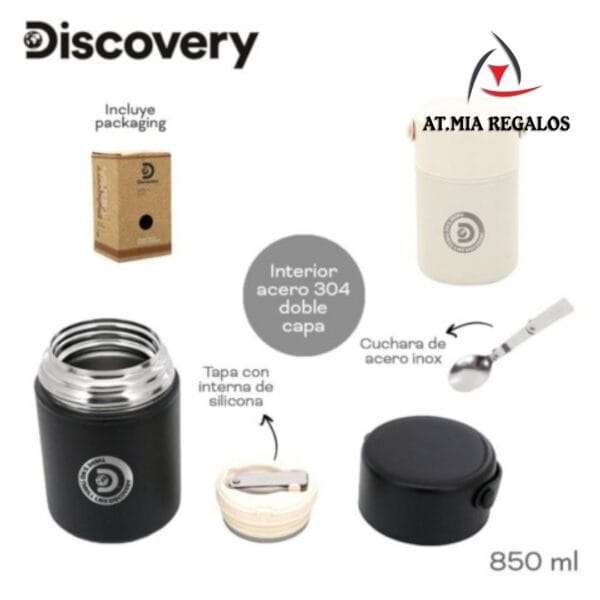 Termo de Alimentos Acero Inoxidable c/Cuchara 14097 Discovery 850ml - Imagen 3