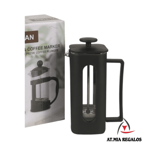 Cafetera Embolo Francesa Prensa Negro Elegante 350ml - Imagen 2