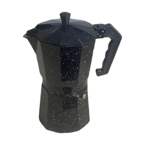 Cafetera Italiana Express Aluminio Negra p/9 Tazas 500ml