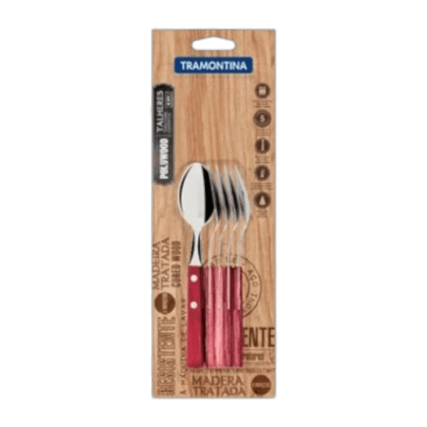 Set x6 Cucharitas Acero Inoxidable Polywood 21107/670 Tramontina