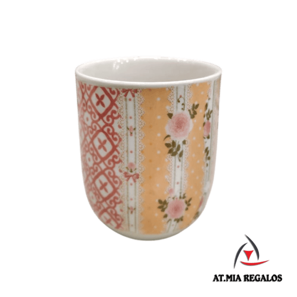 Cuenco de Porcelana 150ml Diseño Rosas Amarillas - Imagen 2