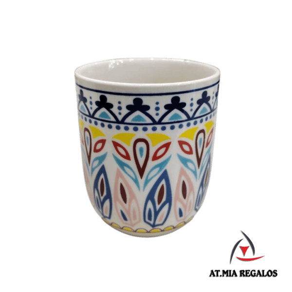 Cuenco de Porcelana 150ml Diseño Azteca - Imagen 2