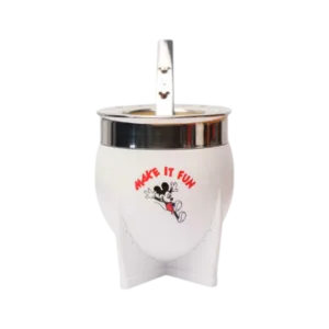 Mate Térmico c/Bombilla XL Mickey Blanco MatePampa 200ml