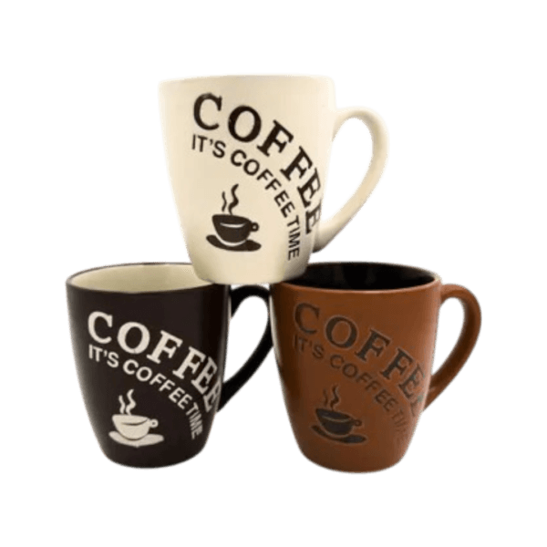 Set x3 Tazas de Cerámica Café Capuccino 240ml