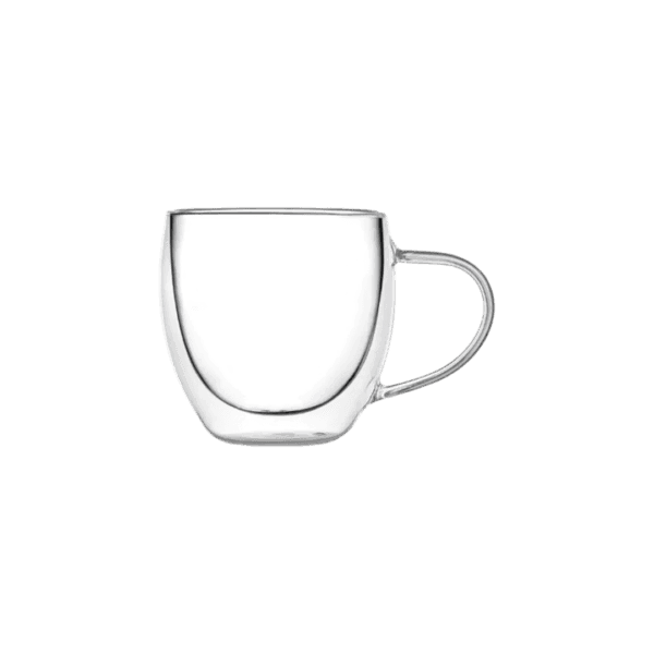 Taza de Doble Vidrio Café Fondo c/Asa 80ml