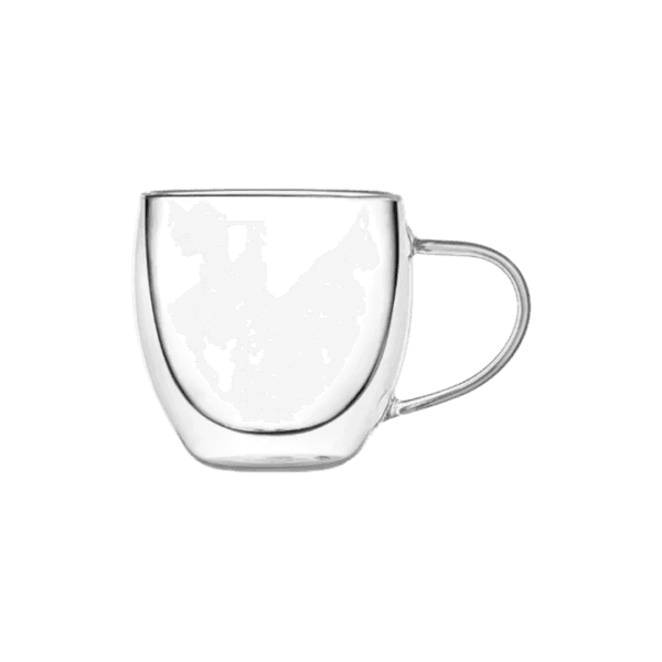Taza de Doble Vidrio Café Fondo c/Asa 150ml