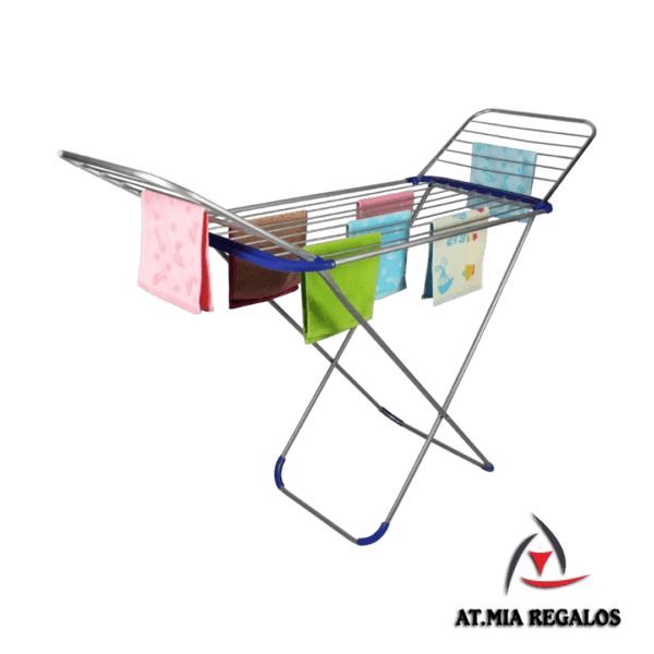 Tender de Ropa Plegable Aluminio Plateado - Imagen 2