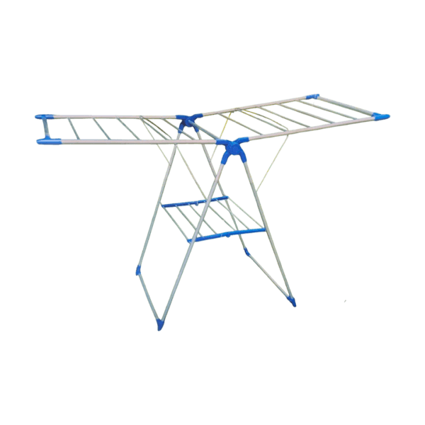 Tender de Ropa Plegable Doble Metal Blanco