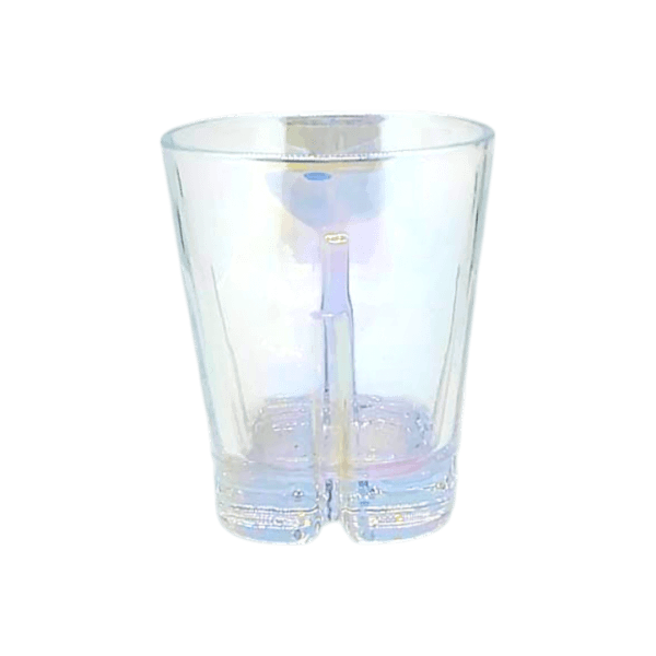 Set x6 Vasos de Vidrio Tornasolado c/Base Acanalada 325ml